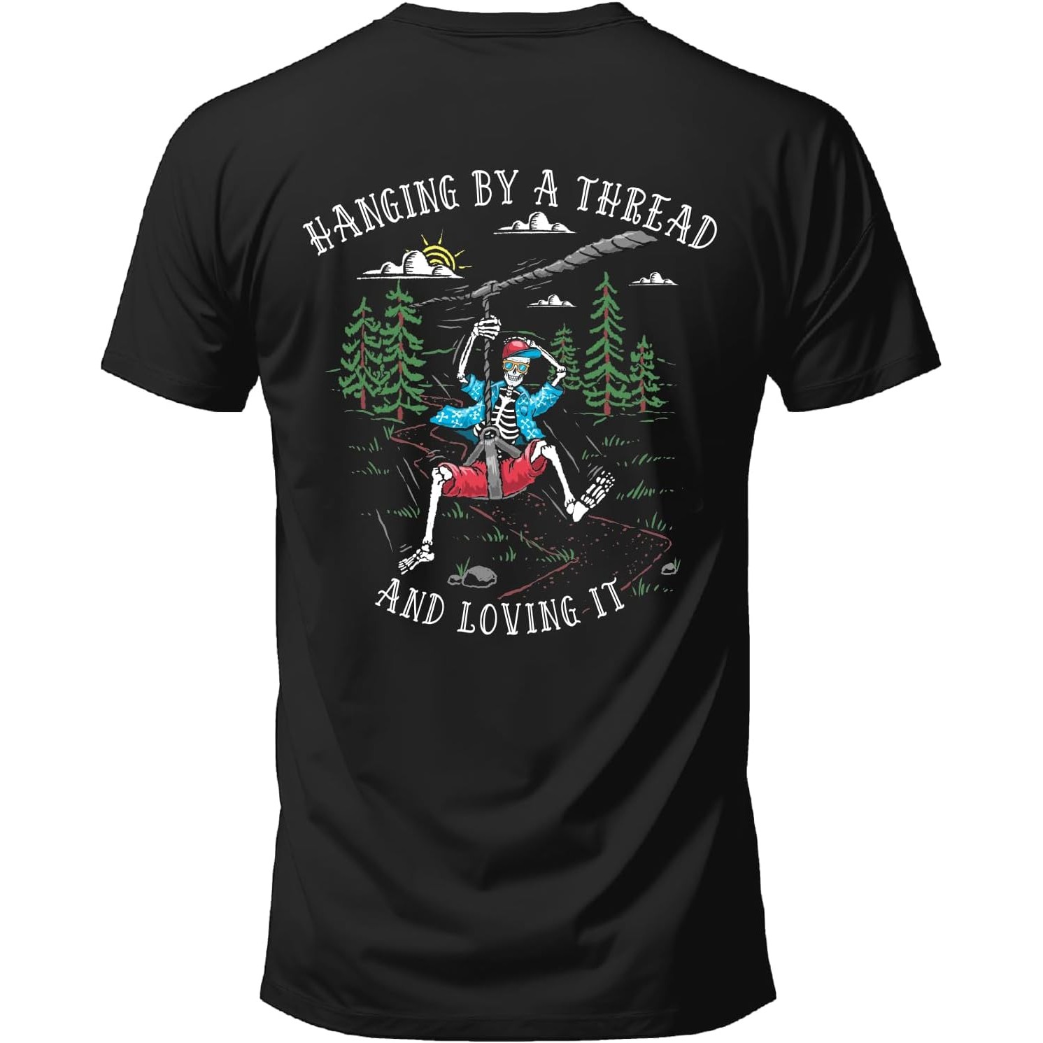 Outdoor Adventure Ziplines & Waterfall - Hanging By A Thread Skeleton Zipline